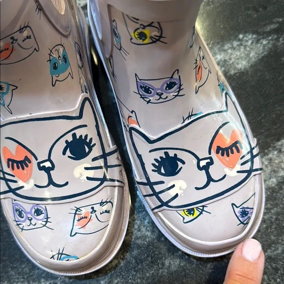 Cat & Jack Target Kids Cat Print Pink Rain Boots - Picture 12 of 12